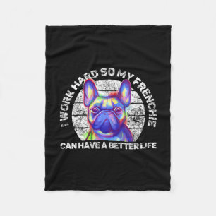 French Bulldog Fun Quotes Sayings Cute Fleece Blanket
