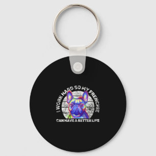 French Bulldog Fun Quotes Sayings Cute Keychain