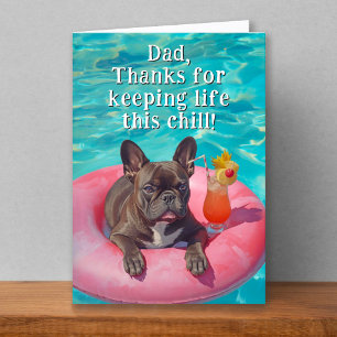 French Bulldog Funny Father's Day Card
