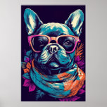 French Bulldog Funny Modern Pop Art  Poster<br><div class="desc">Introducing the Modern Funny French Bulldog Poster - the perfect addition to any dog lover's home or office! This poster is a delightful blend of contemporary design and humour that is sure to brighten up any space. The poster features a modern and minimalist depiction of a French Bulldog, with a...</div>