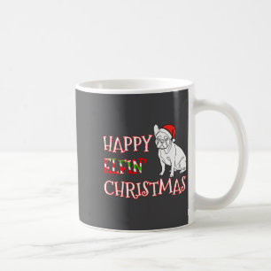 French Bulldog Funny Santa Hat Happy Elfin Christm Coffee Mug