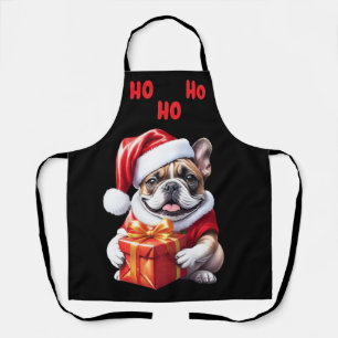 French Bulldog Geschenk mit Schleife Christmas  Apron