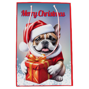 French Bulldog Geschenke Christmas  Medium Gift Bag