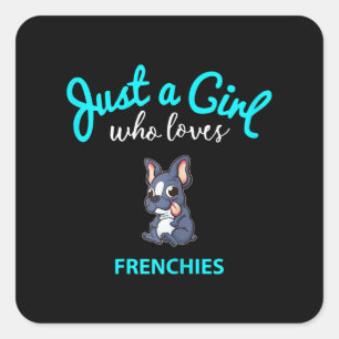 French Bulldog Girls Kids French Bulldog Gift Square Sticker