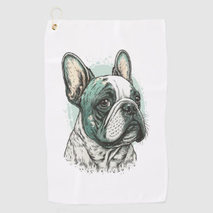 French bulldog golf towel
