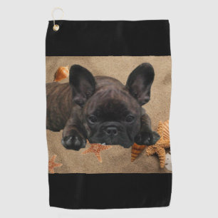 French bulldog golf towel