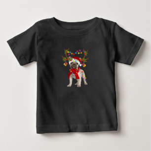 French Bulldog Gorgeous Reindeer Christmas Tree Baby T-Shirt