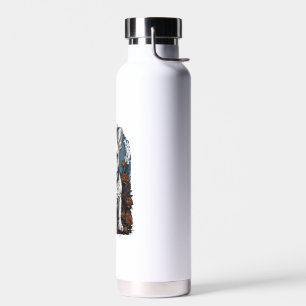 French Bulldog Gothic Floral   Water Bottle