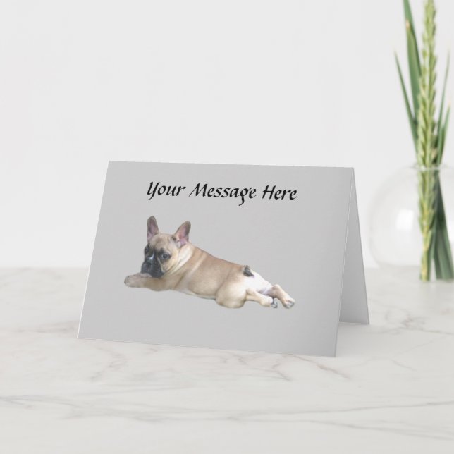 French Bulldog Greeting Card (Front)