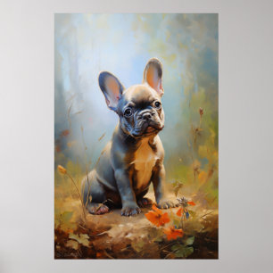 French Bulldog grey puppy  Poster