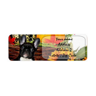 French Bulldog Halloween address labels
