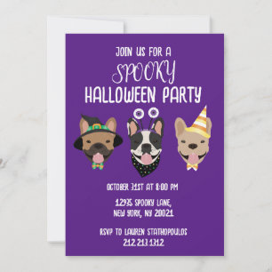 French Bulldog Halloween Costumes Invitation