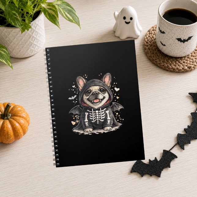 French Bulldog Halloween  Cute Skeleton Notebook (Creator Uploaded)