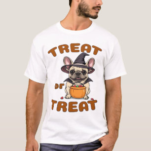 French Bulldog Halloween Dog Costume �Treat or Tre T-Shirt