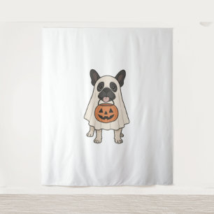 French Bulldog Halloween Dog Ghost Tapestry