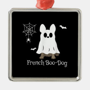 French Bulldog Halloween French Boo-Dog Dog Gift Metal Ornament