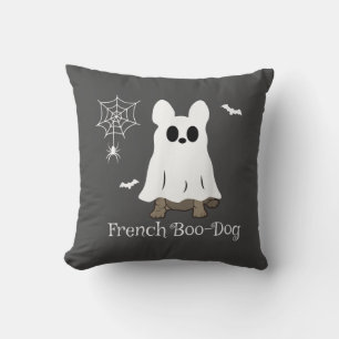 French Bulldog Halloween French Boo-Dog Dog Gift Throw Pillow