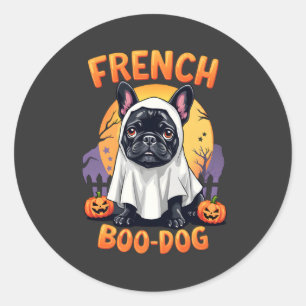 French Bulldog Halloween Ghost - French Boo-Dog Classic Round Sticker