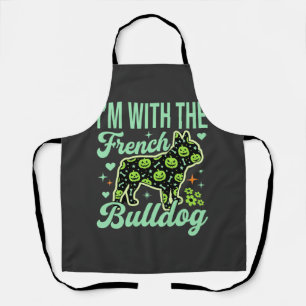 French Bulldog Halloween Pumpkin Pattern Design Apron