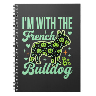 French Bulldog Halloween Pumpkin Pattern Design Notebook