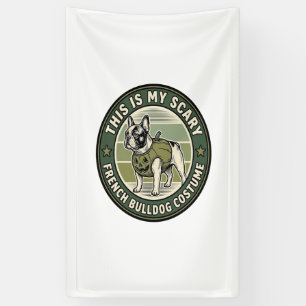 French Bulldog Halloween Scary Costume Banner