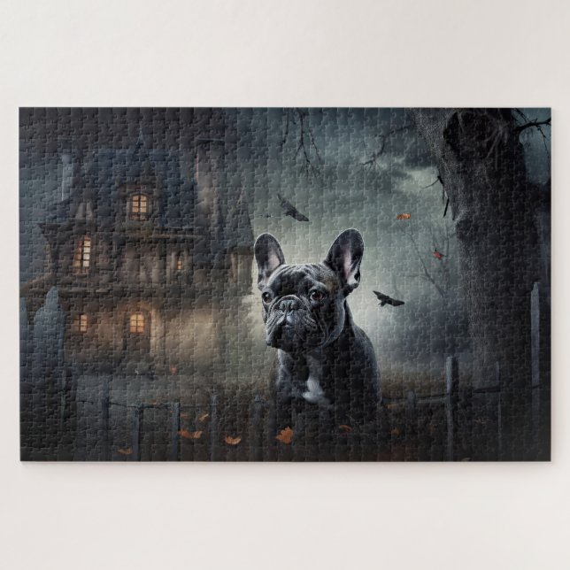 French Bulldog Halloween Scary Jigsaw Puzzle (Horizontal)