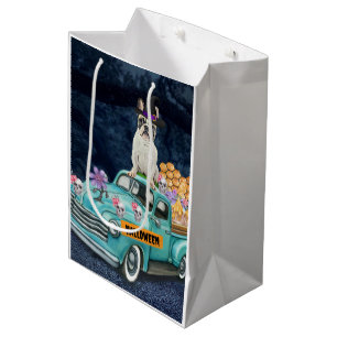 French Bulldog Halloween Truck Scary Night Medium Gift Bag