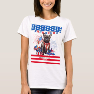French Bulldog Happy 4Th Of July America Patriotic T-Shirt