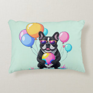 French Bulldog Happy Day Französische Bulldogge Accent Pillow