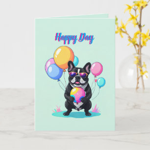 French Bulldog Happy Day Französische Bulldogge Card