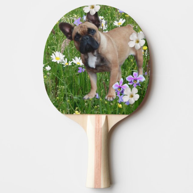 French Bulldog Happy Day French Bulldog Ping Pong Paddle (Front)