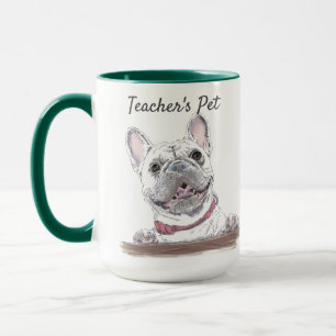 French Bulldog Happy Dog Drawing Personalized Mug