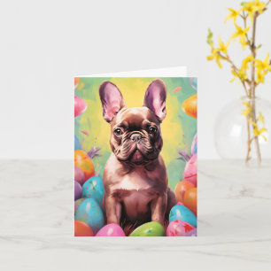 French Bulldog Happy Easter Card