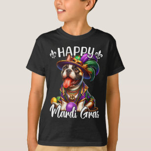 French Bulldog Happy Mardi Gras Frenchie T-Shirt