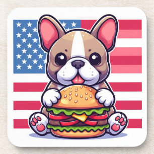 French Bulldog Hard Plastic Coaster