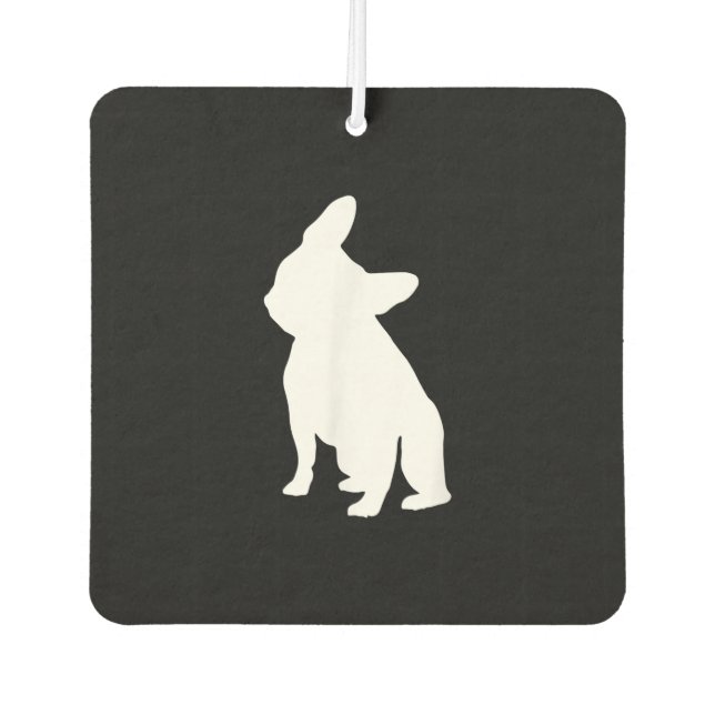 French Bulldog Head Tilt Apparel, Frenchie Head Air Freshener (Front)