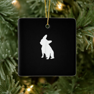 French Bulldog Head Tilt Apparel, Frenchie Head Ceramic Ornament