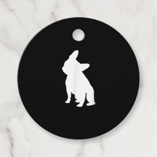 French Bulldog Head Tilt Apparel, Frenchie Head Favour Tags