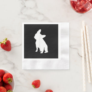 French Bulldog Head Tilt Apparel, Frenchie Head Napkin