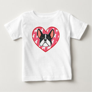 French Bulldog Heart Baby T-Shirt