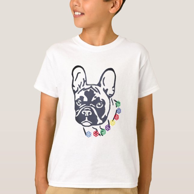 French Bulldog Heart Collar French Bulldog T-Shirt (Front)