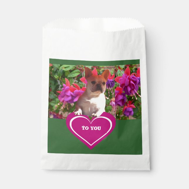 French Bulldog Heart French Bulldog Mother Favour Bag (Front)