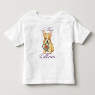 French Bulldog Heart Mom Toddler T-shirt