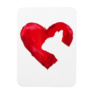 French Bulldog Heart Valentines Day Dog Lover Magnet