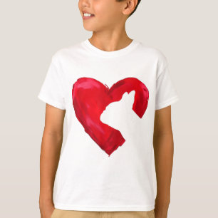 French Bulldog Heart Valentines Day Dog Lover T-Shirt