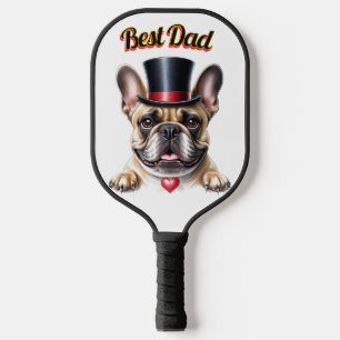 French Bulldog  Herz Vatertag Bulldogge Pickleball Paddle