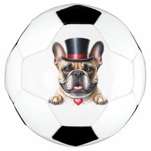 French Bulldog  Herz Vatertag Bulldogge Soccer Ball