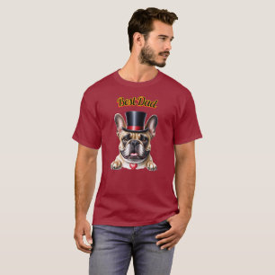 French Bulldog  Herz Vatertag Bulldogge T-Shirt