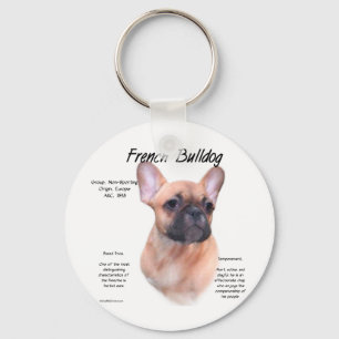 French Bulldog History Design Keychain