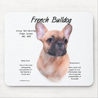 French Bulldog History Design Mouse Pad